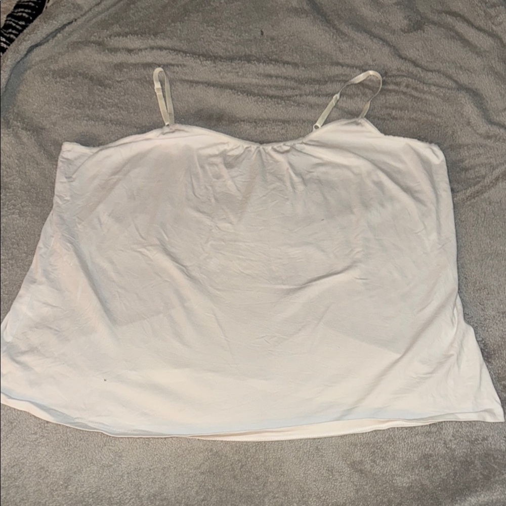 White Sleeveless Crop Camisole
